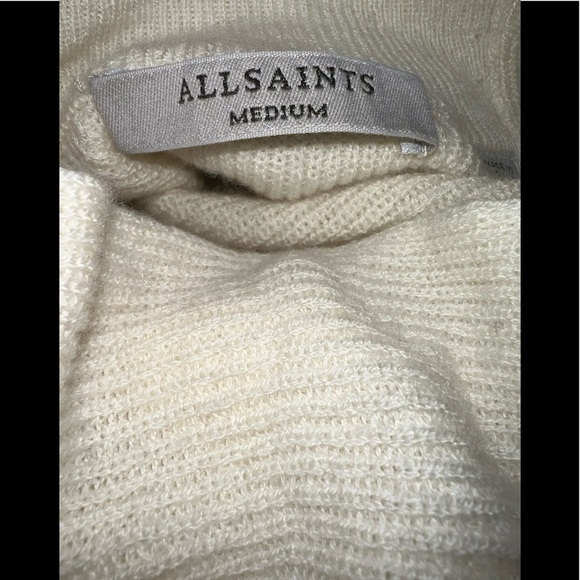 All Saints Ridley Cashmere Cream White Sweater Turtleneck ASO Meghan Markle - Picture 5 of 6